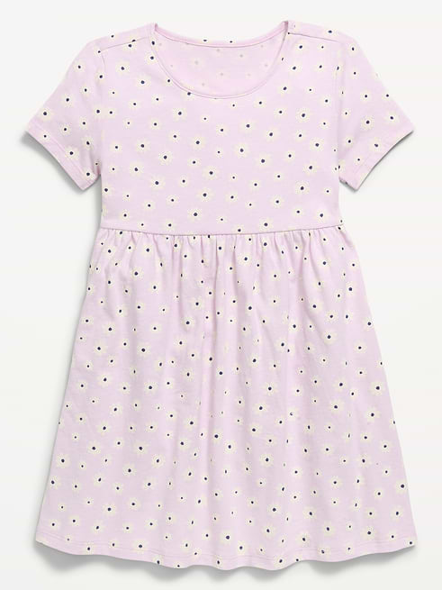 Printed Printed Short-Sleeve Jersey-Knit Dress for Toddler Girls on clearance at Old Navy — 62% off