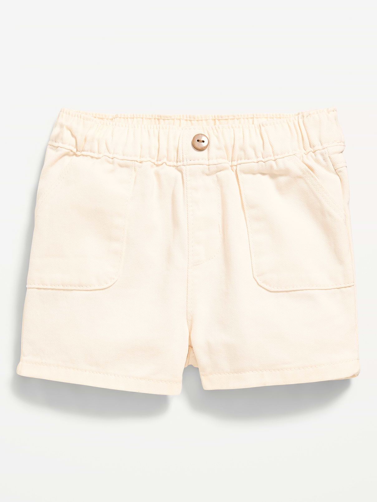 Image 1 of 1, elasticized waistband, decorative button closure, diagonal utility pockets, back patch pockets, Product #842471