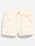 Image 1 of 1, elasticized waistband, decorative button closure, diagonal utility pockets, back patch pockets, Product #842471