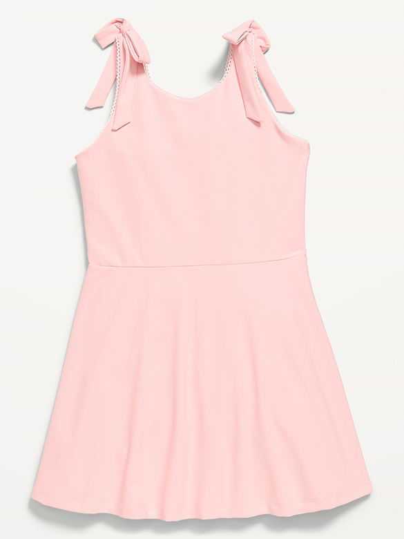 PowerSoft Sleeveless Tie-Strap Athletic Dress for Girls