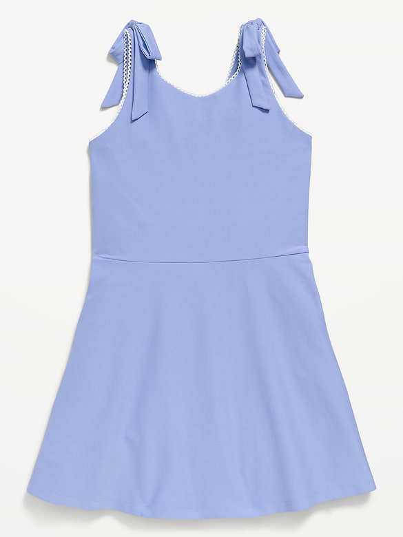 PowerSoft Sleeveless Tie-Strap Athletic Dress for Girls