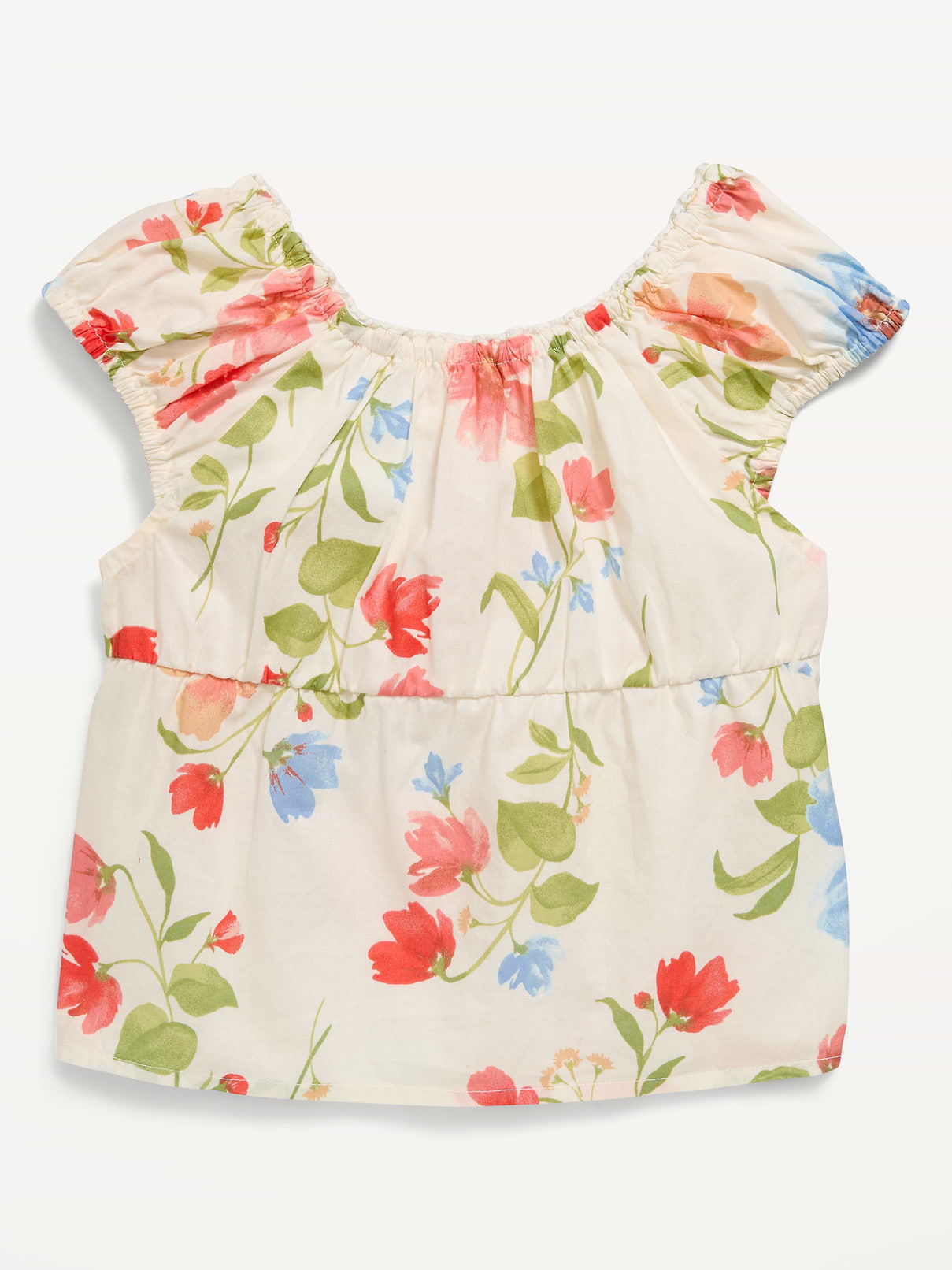 Image number 3 showing, Fitted Button-Front Poplin Top for Girls