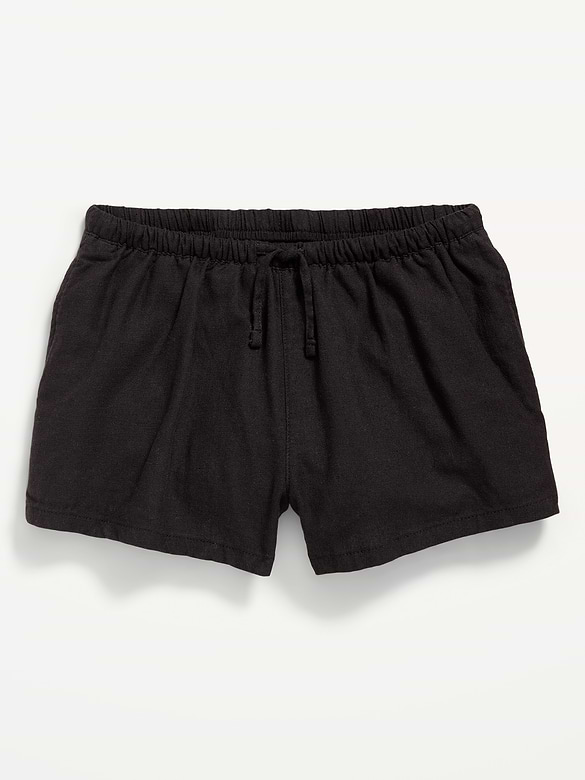 Short en mélange de lin pour fille