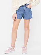 Image number 1 showing, High-Waisted Jean Midi Shorts for Girls