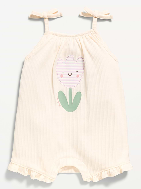 Tie Tie-Strap Graphic One-Piece Romper for Baby on clearance at Old Navy — 53% off