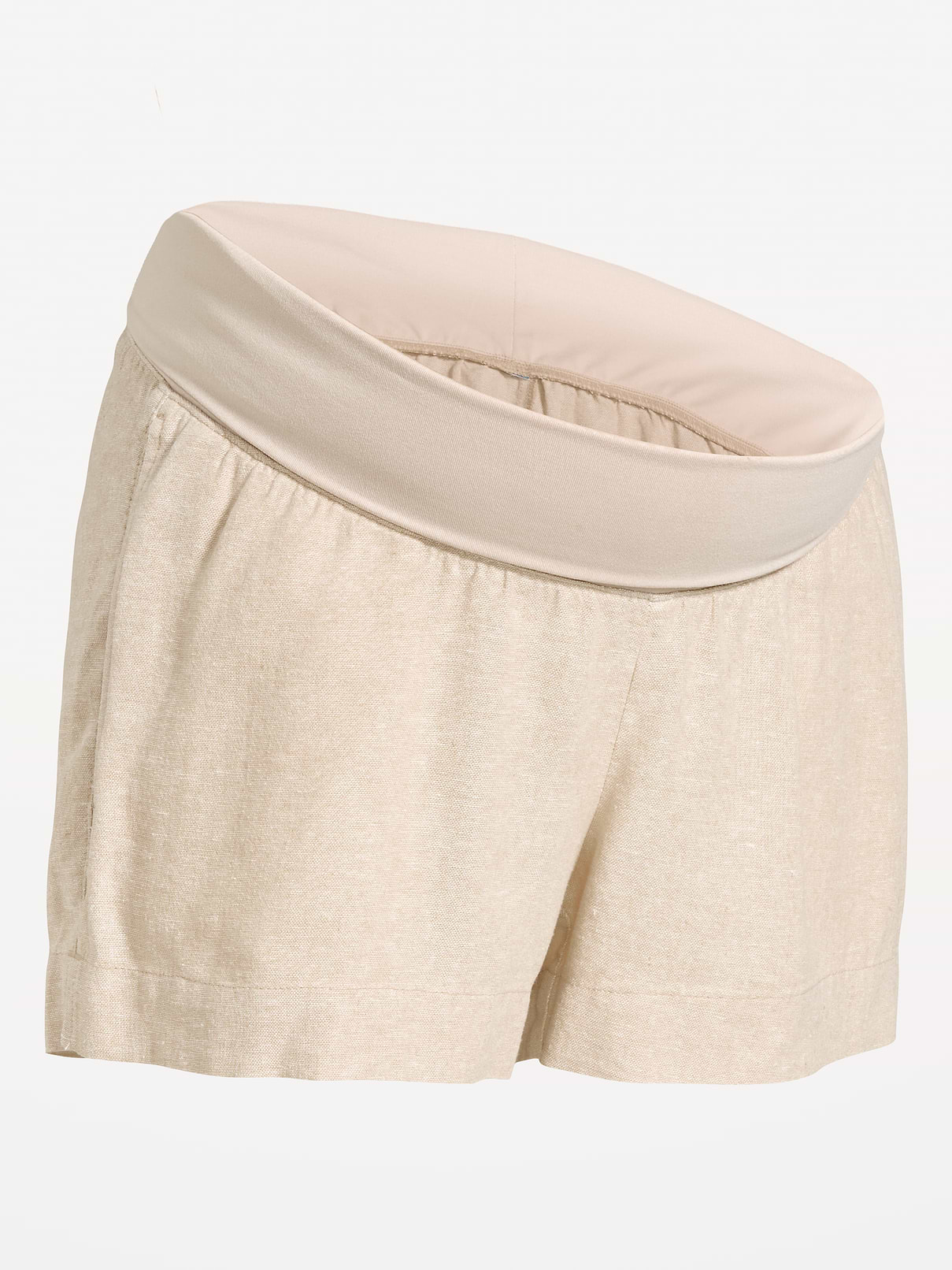 Image number 2 showing, Maternity Linen-Blend Pull-On Shorts -- 3.5-inch inseam