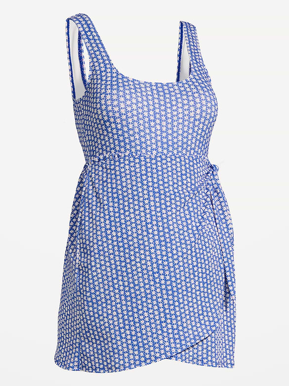Maternity Classic Wrap Swim Dress