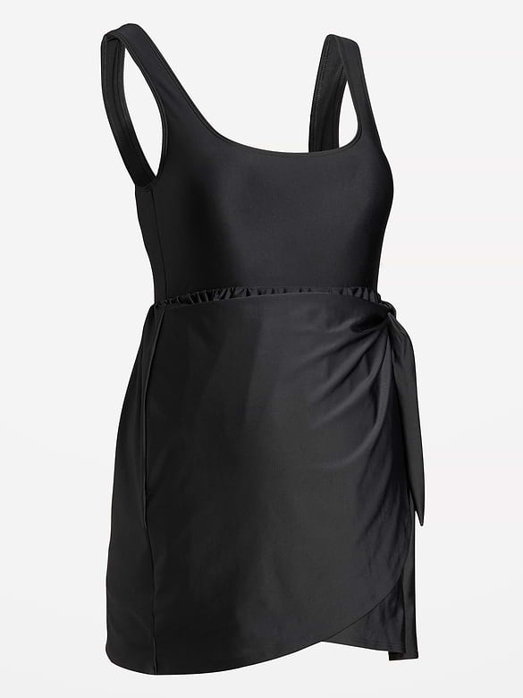 Maternity Classic Wrap Swim Dress