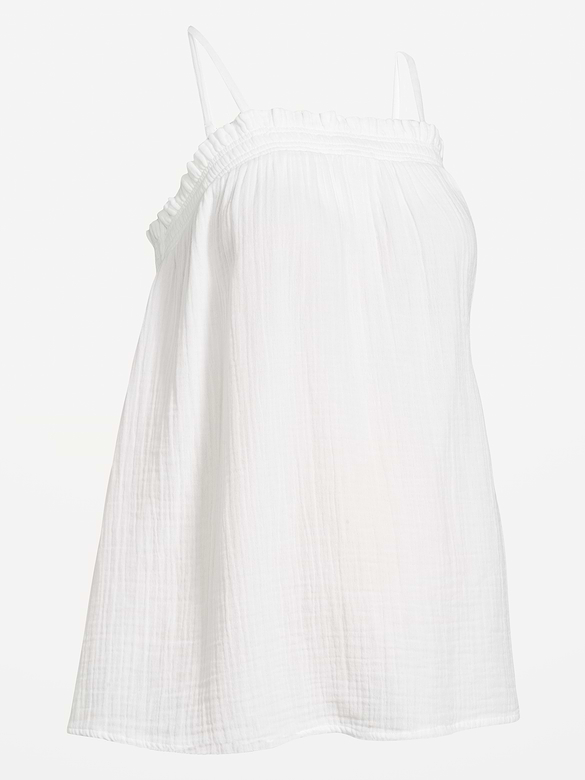 Maternity Crinkle Gauze Tank Top