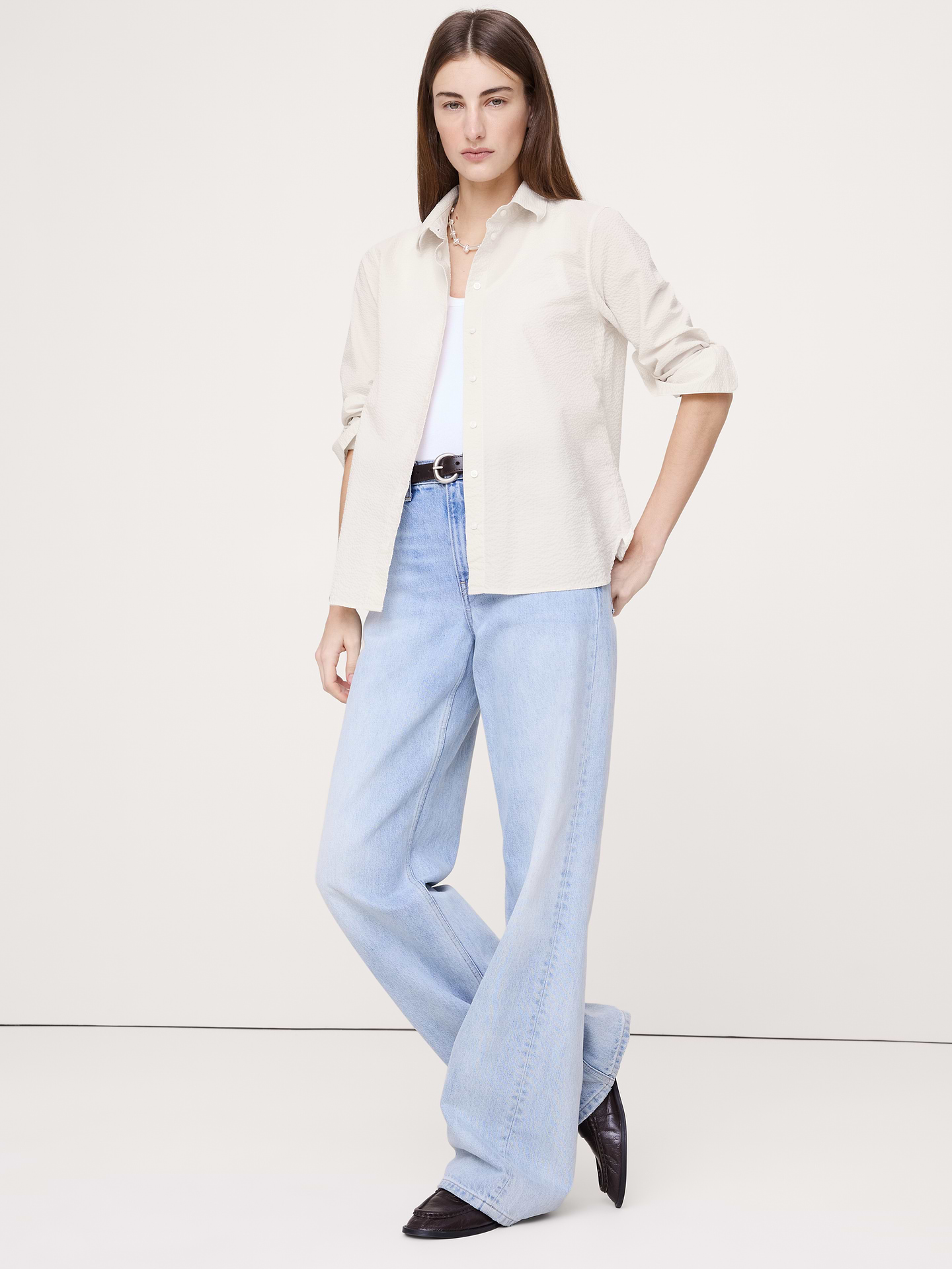 L'image numéro 1 présente Chemise de tous les jours en coton gaufré