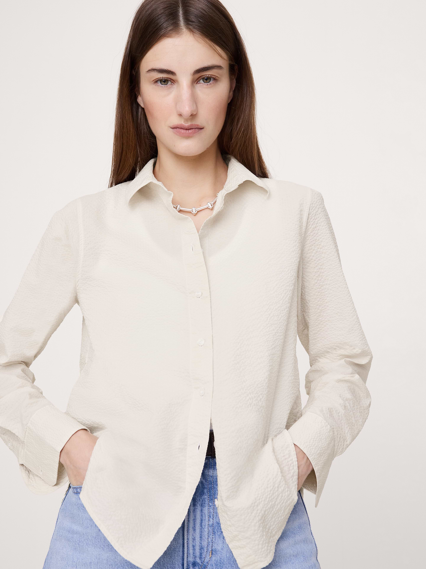 L'image numéro 4 présente Chemise de tous les jours en coton gaufré