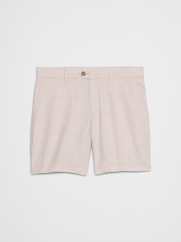 Standard-Fit 7" Linen-Blend Short