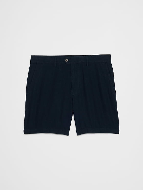 Standard-Fit 7" Linen-Blend Short