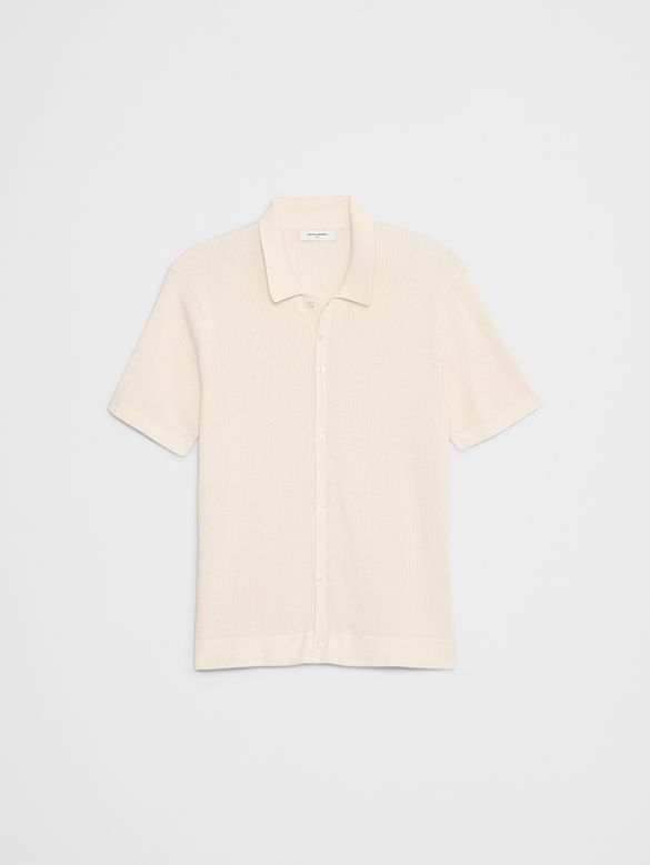 Button-Down Sweater Polo