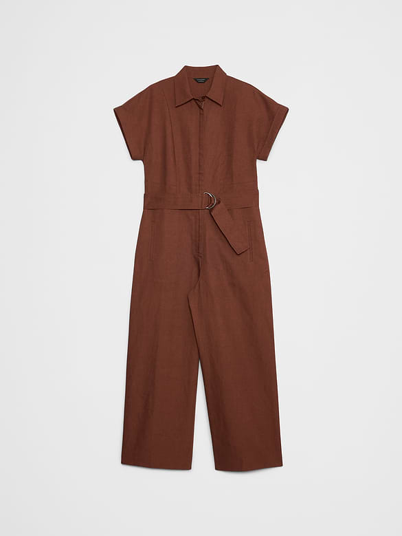 Linen-Blend Jumpsuit