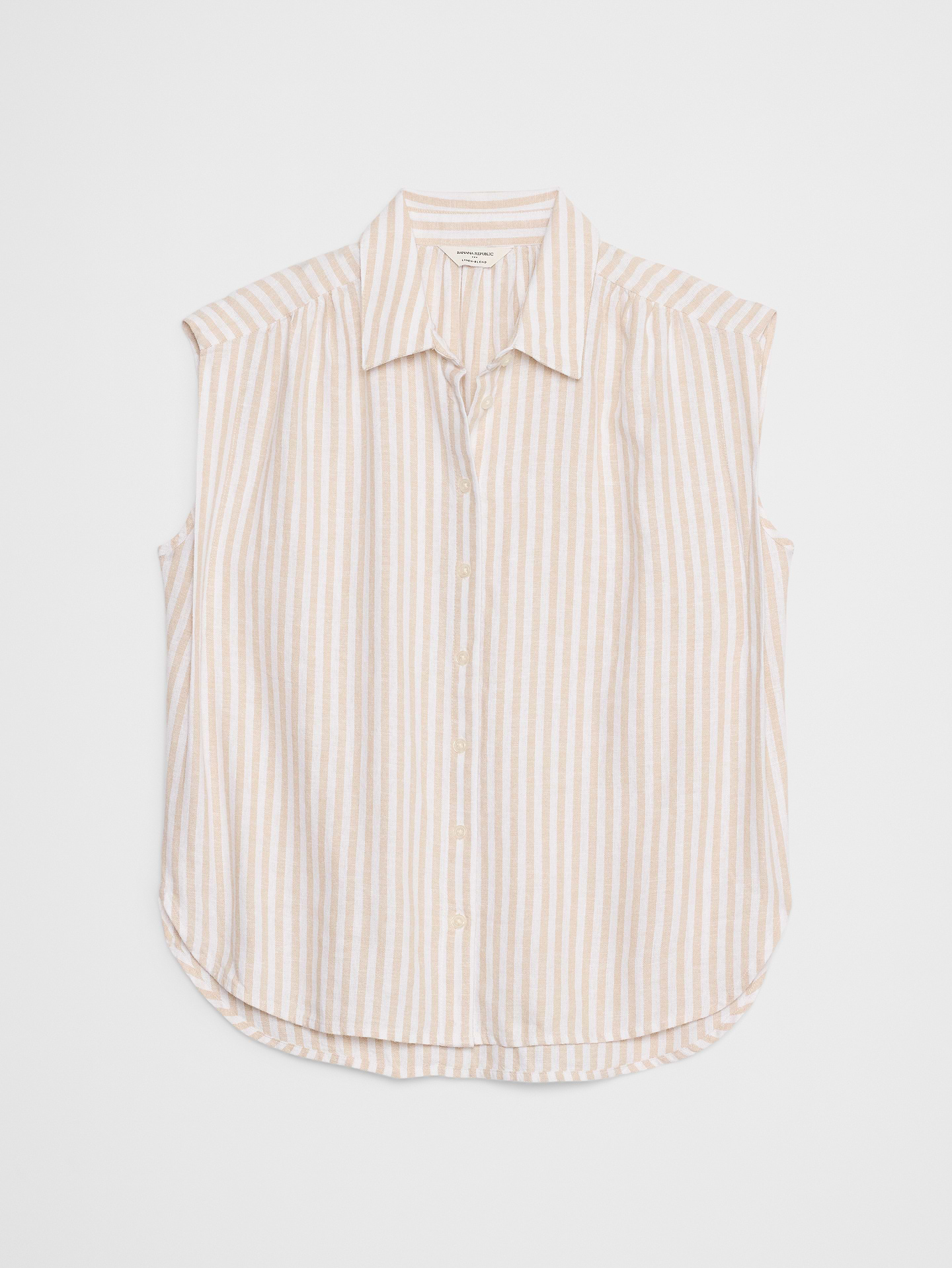 Image number 4 showing, Linen-Blend Pleated Shirt