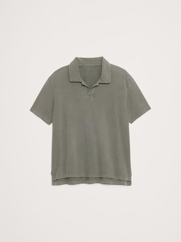 Relaxed Sueded Cotton Polo