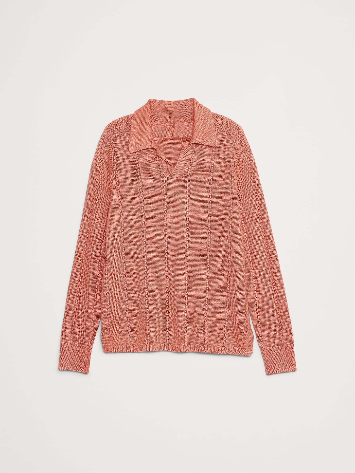 Image number 4 showing, Linen Ribbed Sweater Polo
