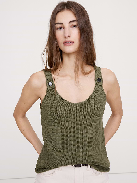 Cotton Scoop-Neck Tank