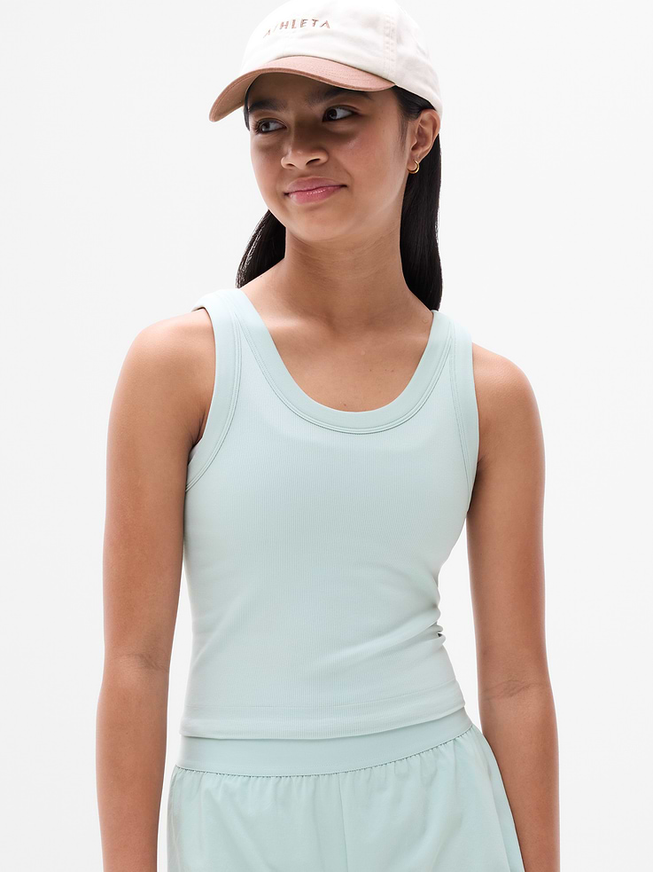 Image 1 of 5, FOR: School, practice, and play, FEEL: Non-chafing, ribbed seamless fabric is stretchy and comfortable, FAVE: Double layered fabric for added coverage, Product #844520