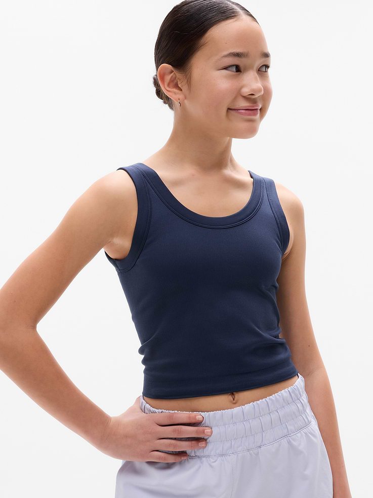 Image number 1 showing, Athleta Girl Rise Above Rib Scoop Tank