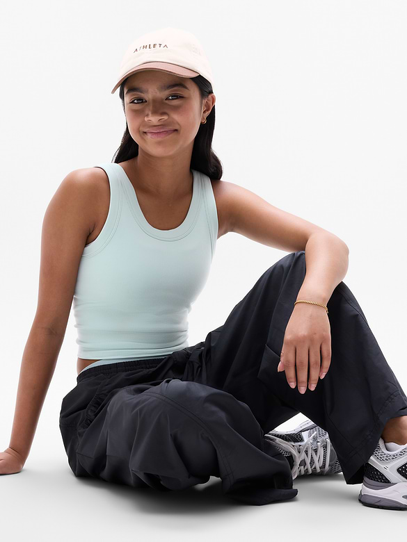 Athleta Girl Rise Above Rib Scoop Tank
