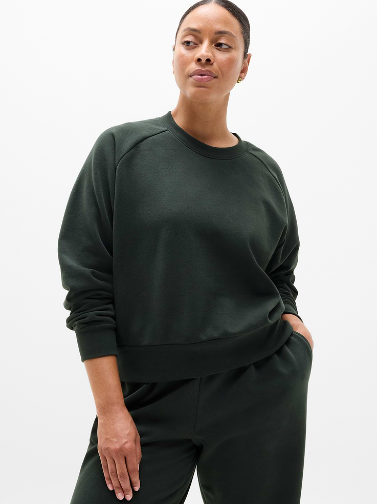 Image 1 of 7, FOR: Lounge and everyday movement, FEEL: Plush stretch fleece has a soft, brushed interior, FAVE: Rib cuffs and collar provide extra comfort, Product #414588