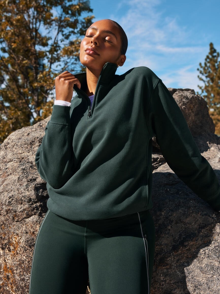 Forever Fleece 1/4 Zip Sweatshirt | Athleta