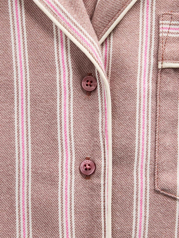 Gap × Summer Fridays Relaxed Flannel Stripe PJ Shirt