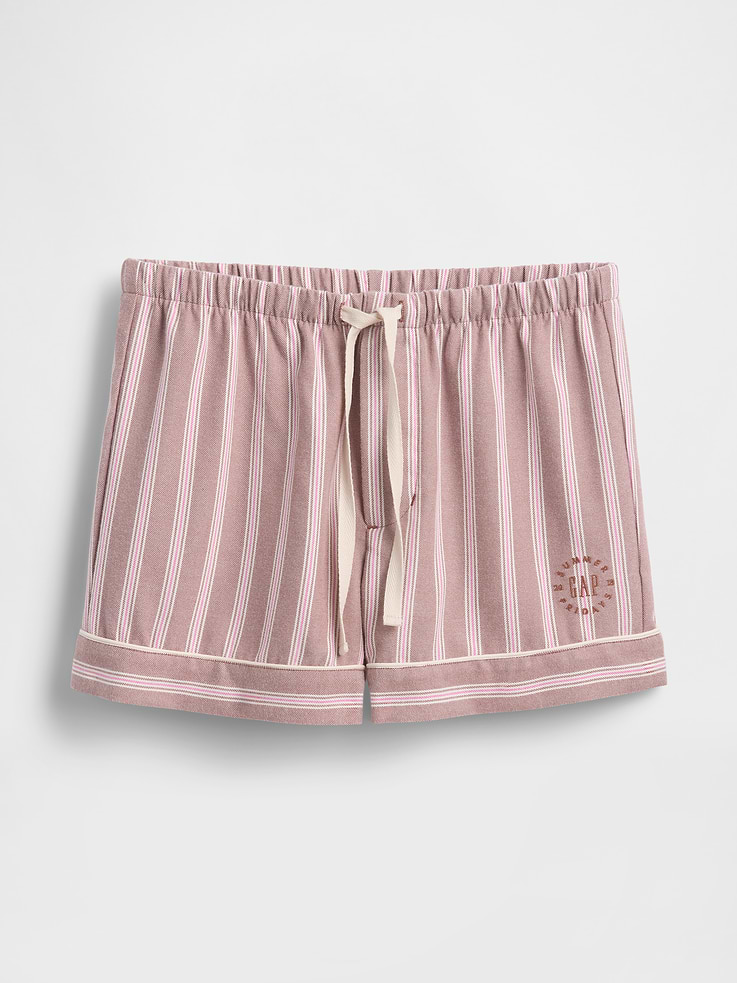 Image 7 of 8, Gap × Summer Fridays Flannel Stripe PJ Boxer Shorts