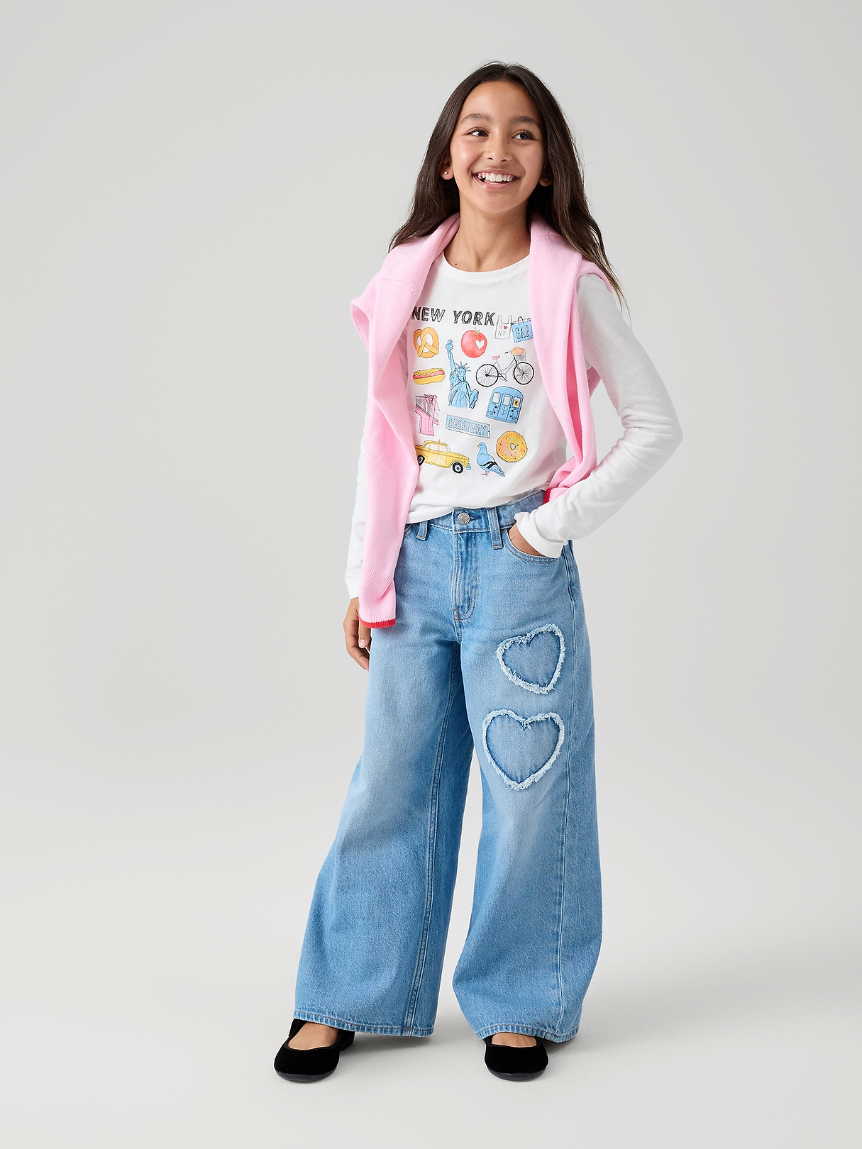 Kids Mid Rise Baggy Jeans | Gap Factory