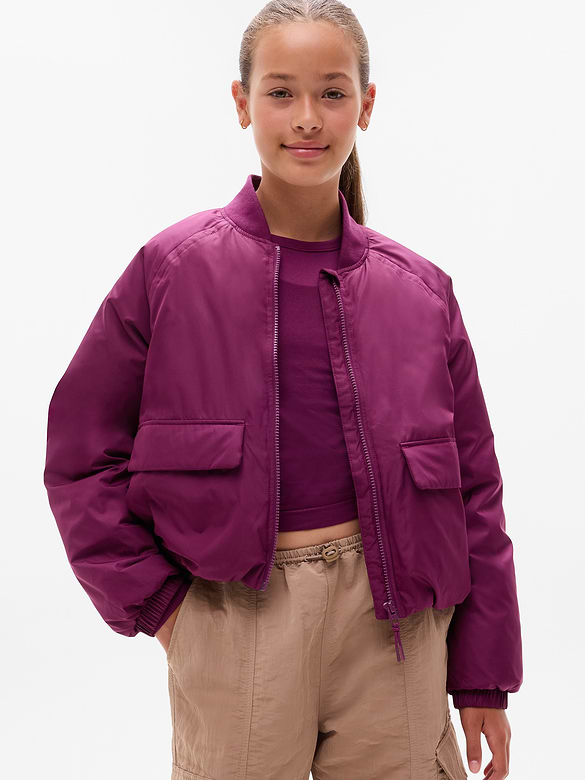 Athleta Girl Bomber Puffer Jacket