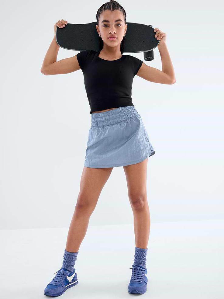 Image number 1 showing, Athleta Girl Rise Above Rib Crop Tee