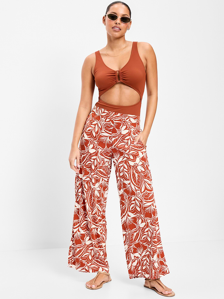 Image number 3 showing, Textured One-Piece Cut-Out Swimsuit