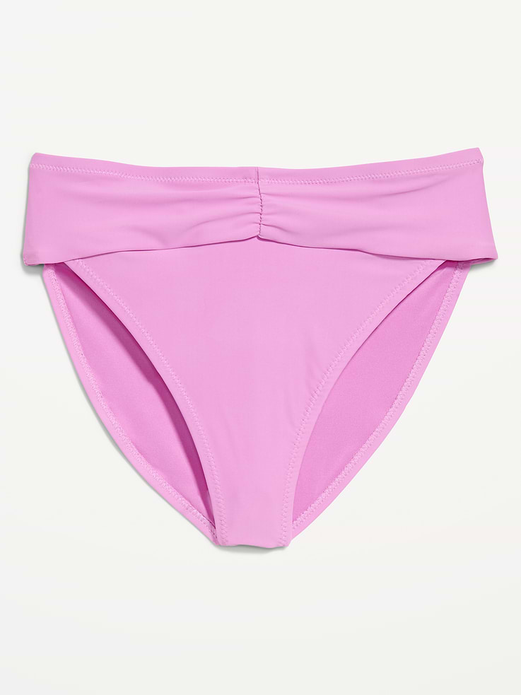 Image number 4 showing, High-Waisted Cinched Bikini Swim Bottoms