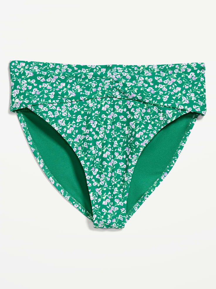 Image number 4 showing, High-Waisted Cinched Bikini Swim Bottoms