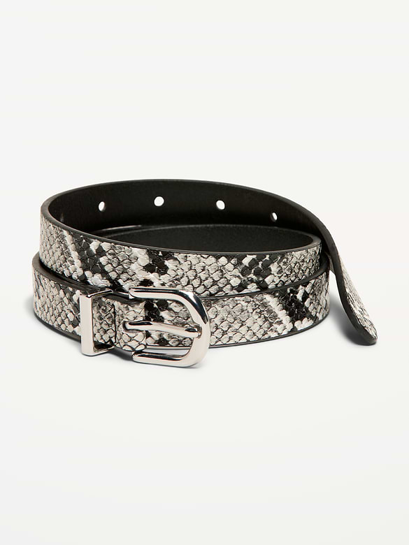 Ceinture étroite classique en similicuir