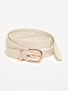 Image number 1 showing, Classic Slim Faux-Leather Belt