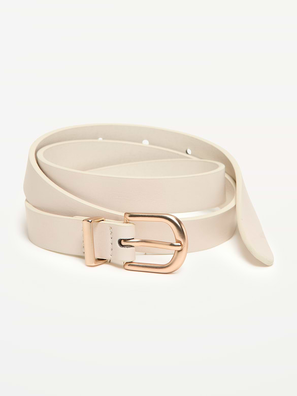 Ceinture étroite classique en similicuir