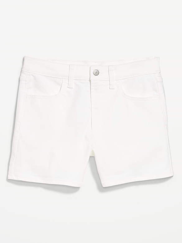 Short Wow en denim à taille haute, entrejambe de 10 cm