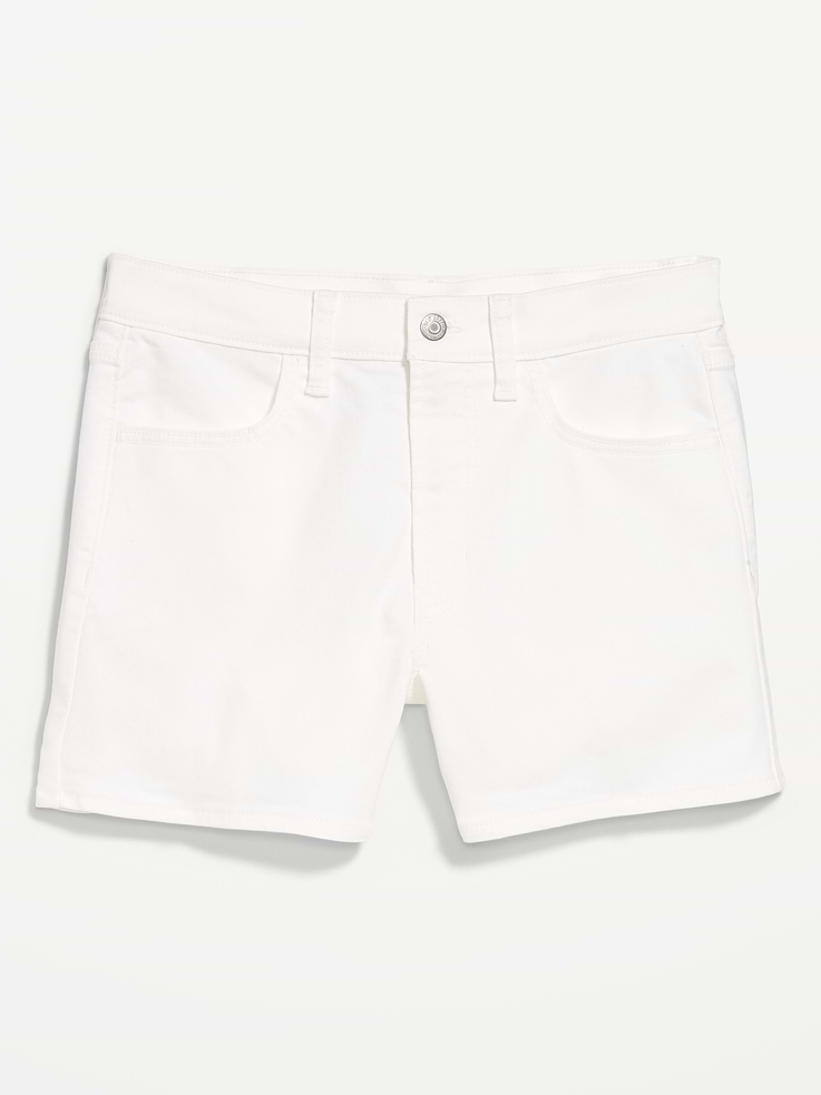 L'image numéro 4 présente Short Wow en denim à taille haute, entrejambe de 10 cm