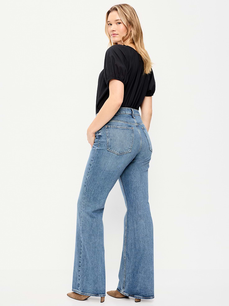 L'image numéro 6 présente Jean Wow semi-évasé ample à taille mi-basse