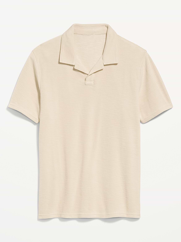 Polo texturé en tricot gaufré