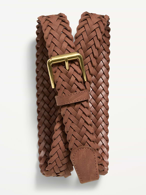 Ceinture tressée en suédine pour homme