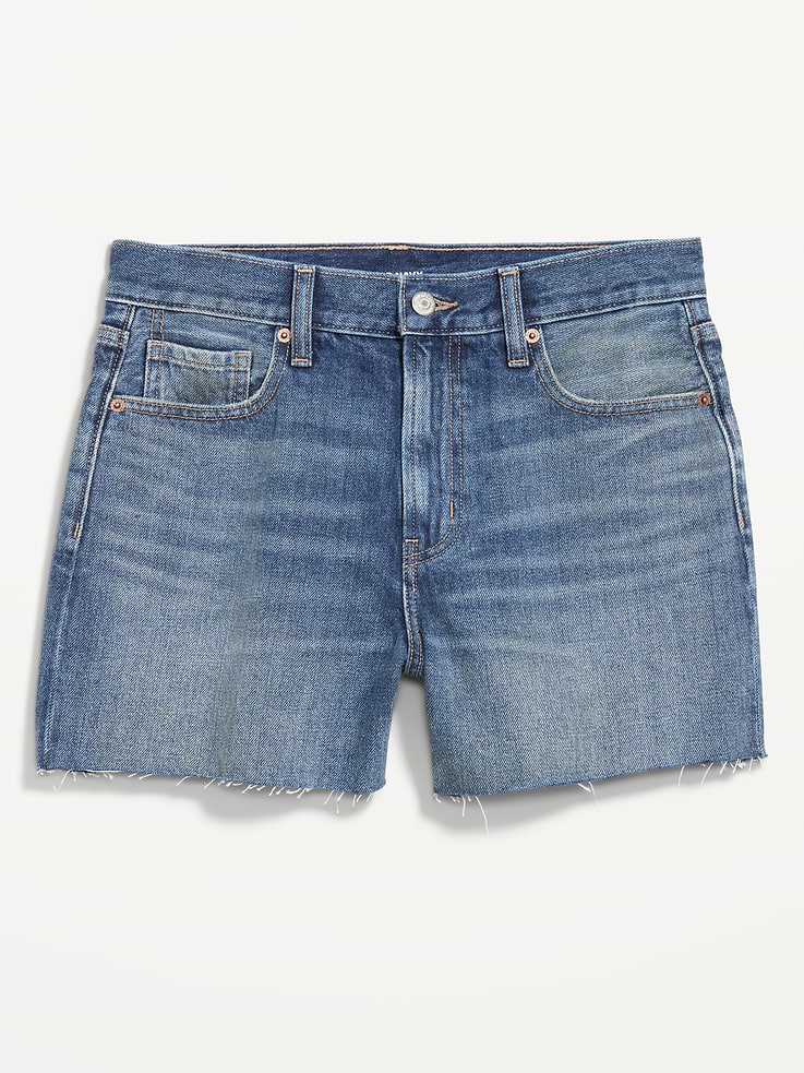 Image number 3 showing, High-Waisted OG Cut-Off Jean Shorts -- 4-inch inseam