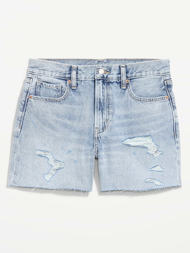 Image number 4 showing, High-Waisted OG Cut-Off Jean Shorts -- 4-inch inseam