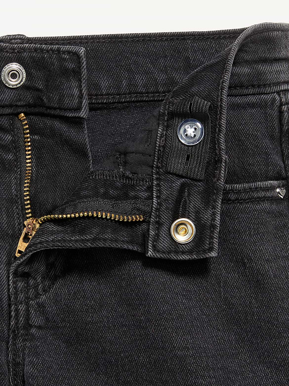 High-Waisted Jean Midi Shorts for Girls