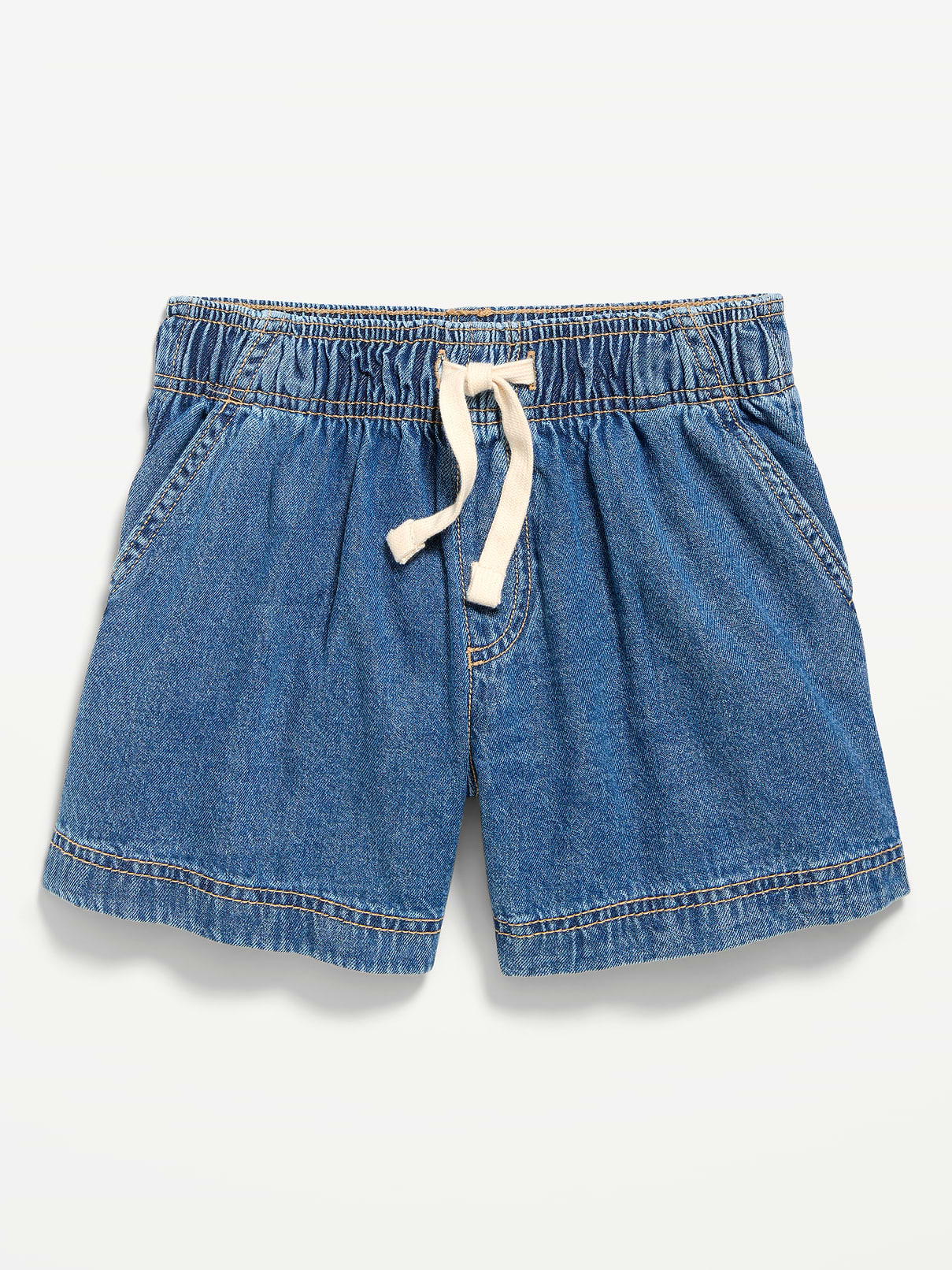 Image number 4 showing, High-Waisted Pull-On Jean Shorts for Girls