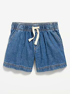 Image number 4 showing, High-Waisted Pull-On Jean Shorts for Girls