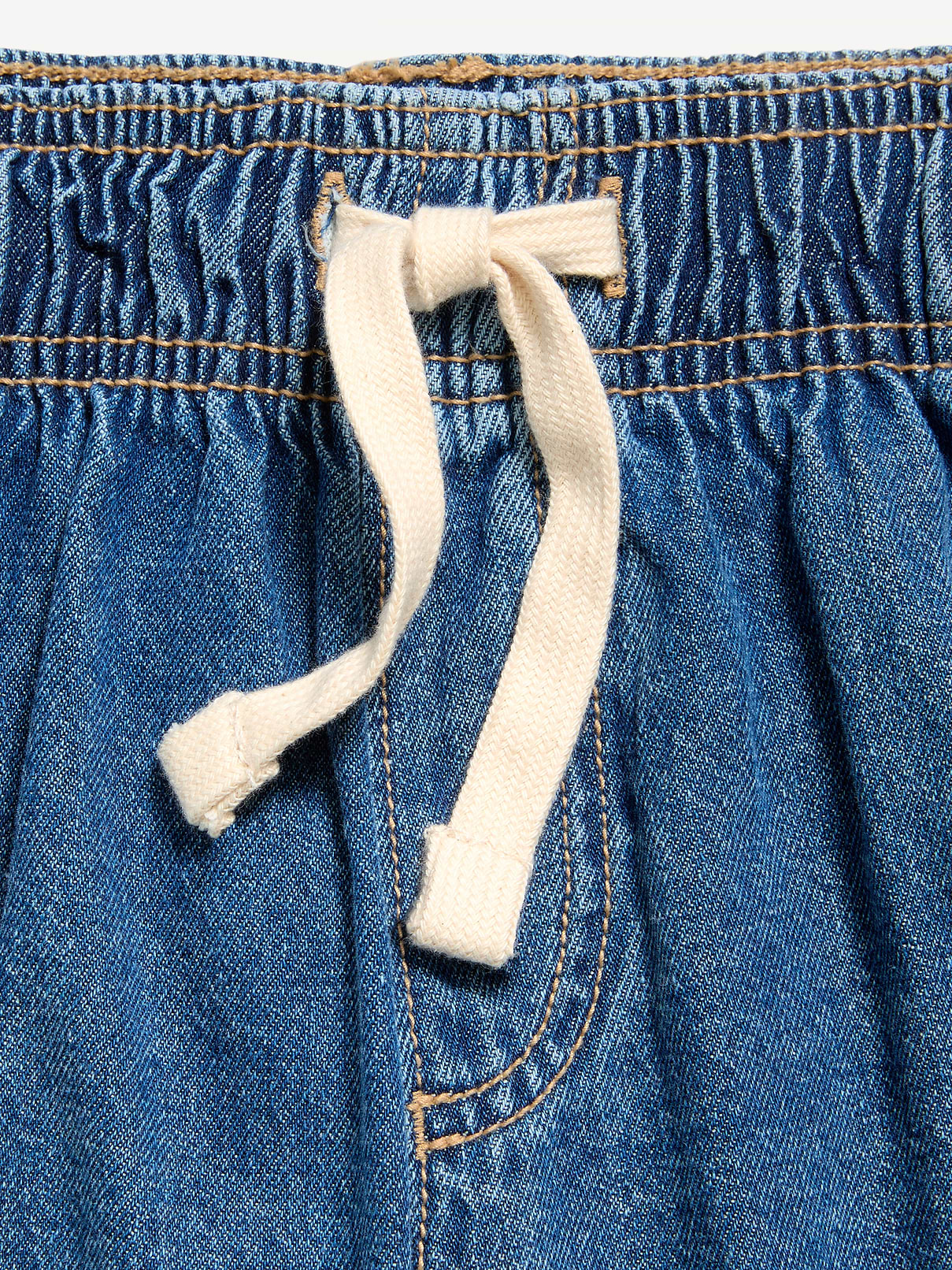 Image number 5 showing, High-Waisted Pull-On Jean Shorts for Girls